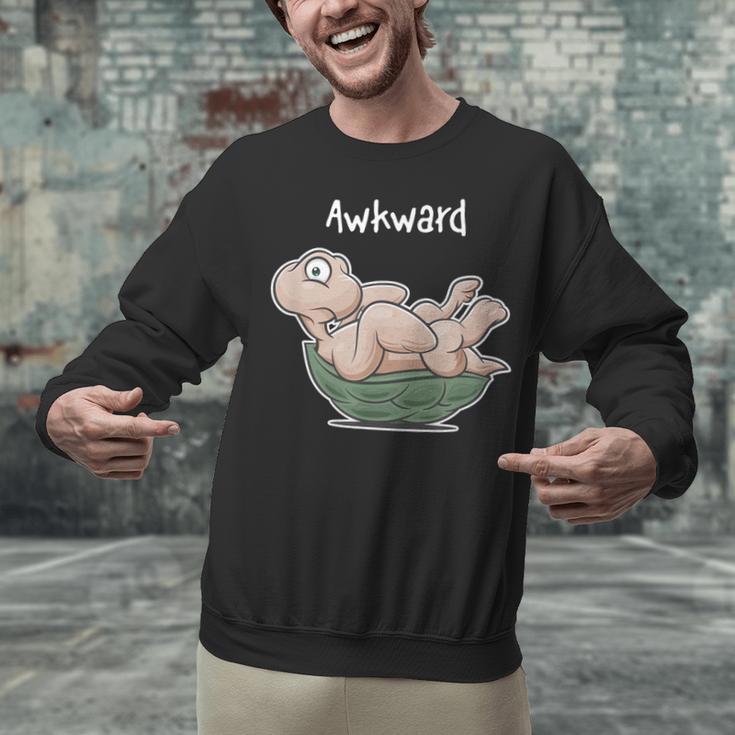 Awkward Turtle Upside Down Witty Comical Introvert Unisex Sweatshirt Awkward Turtle Upside Down Witty Comical Introvert Unisex Sweatshirt