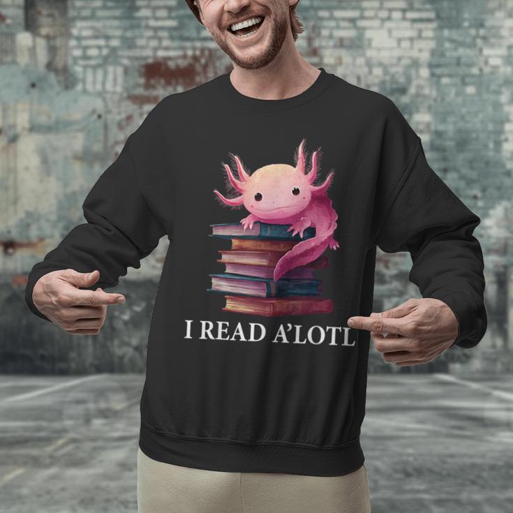 Axolotl Book Lover Librarian Reading Library Readers Unisex Sweatshirt