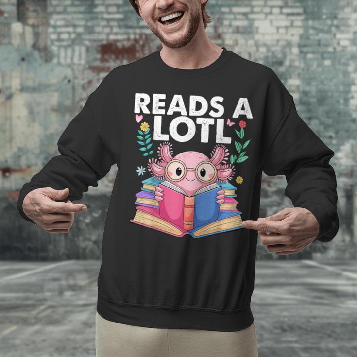 Axolotl Books Readsalotl Reading Bookworm Boys Girls Unisex Sweatshirt Axolotl Books Readsalotl Reading Bookworm Boys Girls Unisex Sweatshirt