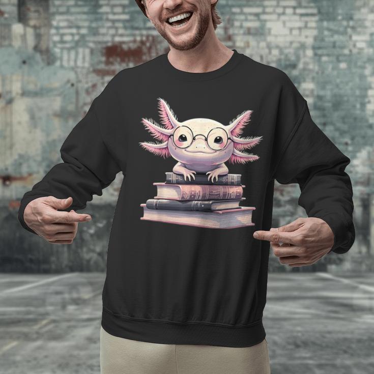 Axolotl Books Readsalotl Reading Bookworm Kawaii Axolotl Unisex Sweatshirt Axolotl Books Readsalotl Reading Bookworm Kawaii Axolotl Unisex Sweatshirt