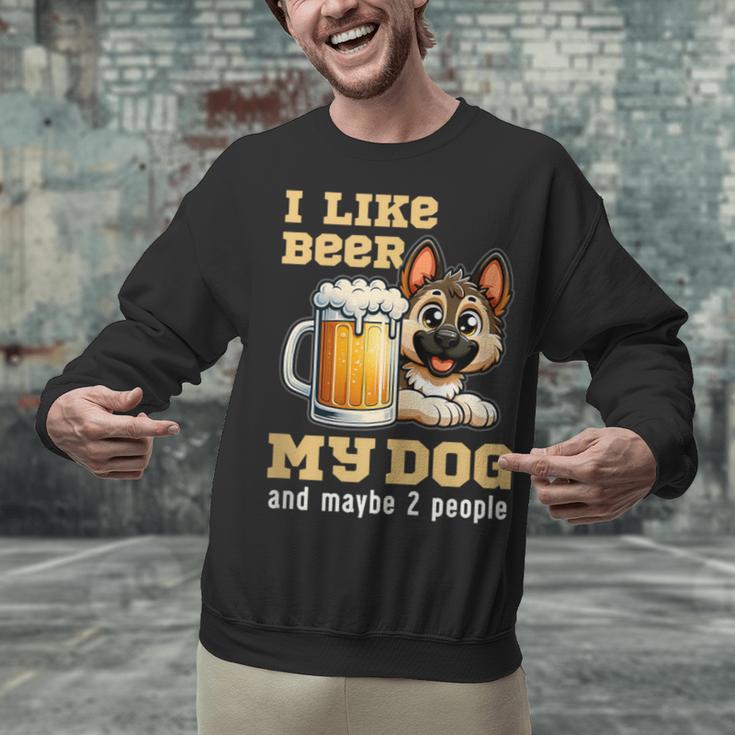 I Like Beer My Dog And Maybe 2 People Introvert Pun Unisex Sweatshirt I Like Beer My Dog And Maybe 2 People Introvert Pun Unisex Sweatshirt