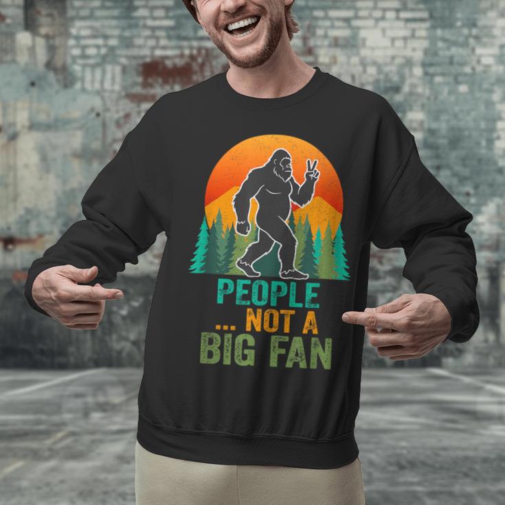 Bigfoot Introvert People Not A Big Fan Retro Sasquatch Unisex Sweatshirt