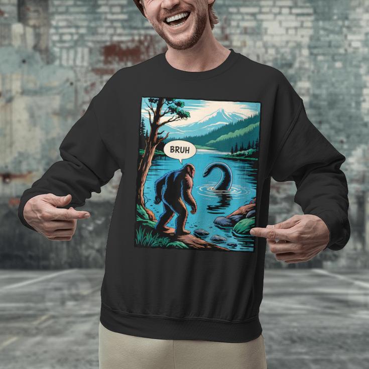 Bigfoot Sasquatch Loch Ness Monster Introvert Bruh Unisex Sweatshirt Bigfoot Sasquatch Loch Ness Monster Introvert Bruh Unisex Sweatshirt