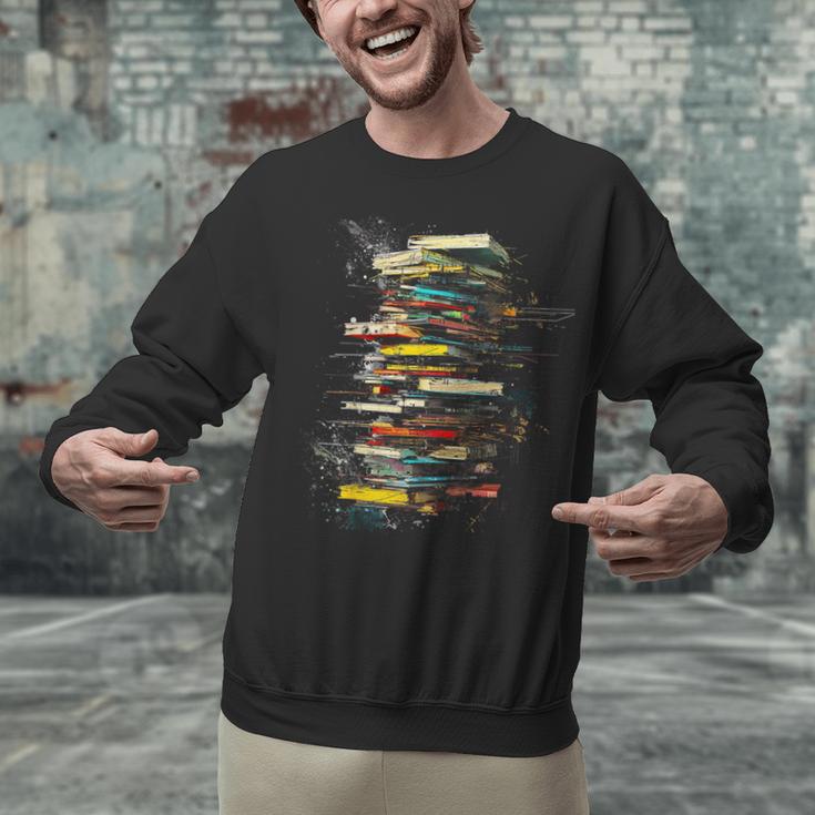 Book Abstract Art Drawing Painting Graphic Book Unisex Sweatshirt