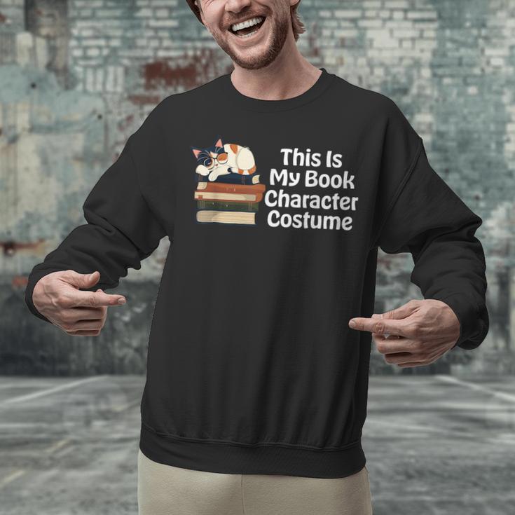 This Is My Book Character Costume Cat Men Women Kids Reading Unisex Sweatshirt