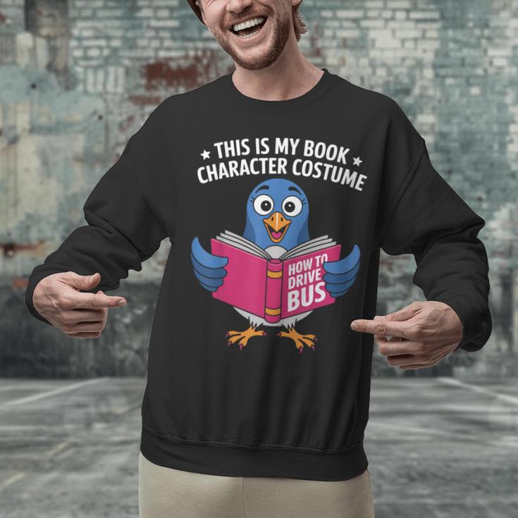 This Is My Book Character Costume Cute Pigeon Kids Reading Unisex Sweatshirt