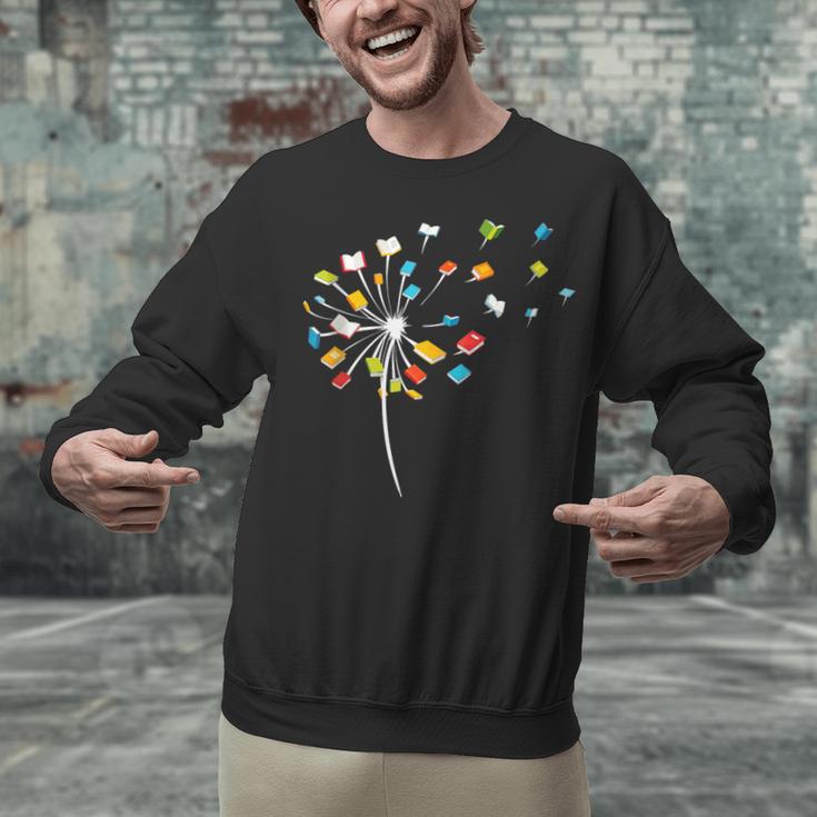 Book Dandelion Reading Lover Bookworm Bookish Librarian Read Unisex Sweatshirt