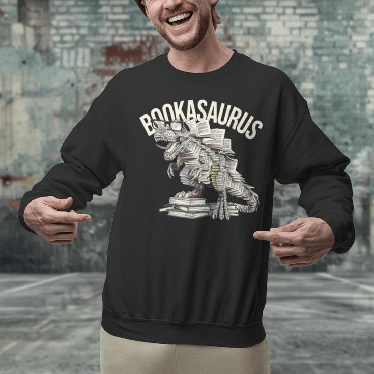 Book Dinosaur Bookworm T-Rex Dino Reading Books Book Unisex Sweatshirt