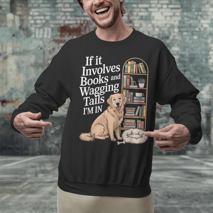Book And Dog Lover Bookworm Reader Book Lover Unisex Sweatshirt