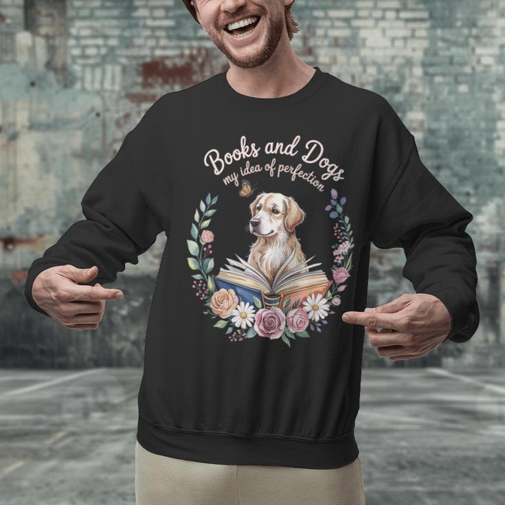 Book And Dog Lover Reading Humor Librarian Unisex Sweatshirt Book And Dog Lover Reading Humor Librarian Unisex Sweatshirt