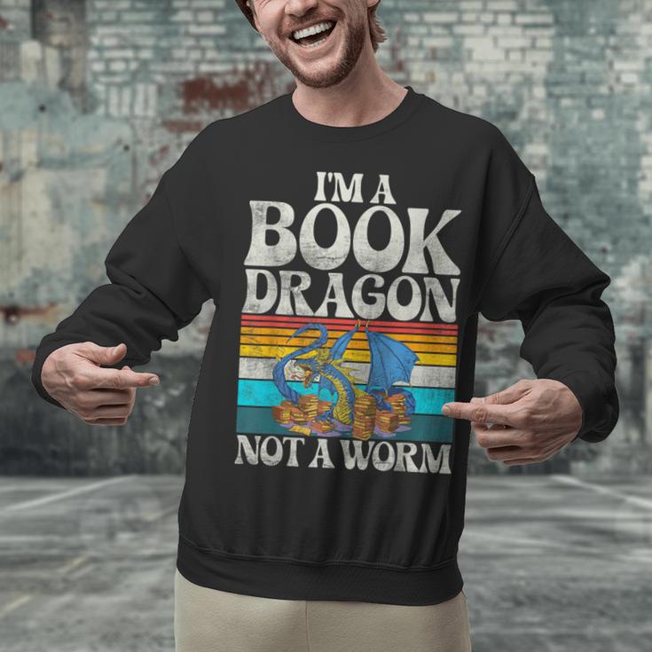 Im a Book Dragon Not a Worm Dragon Unisex Sweatshirt