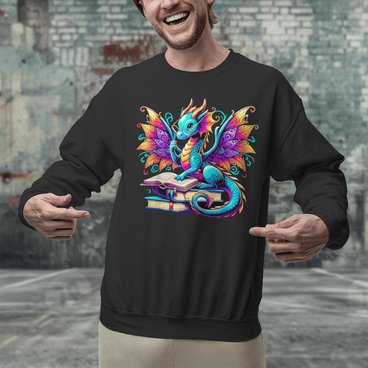 Book Dragon Reading Unisex Sweatshirt