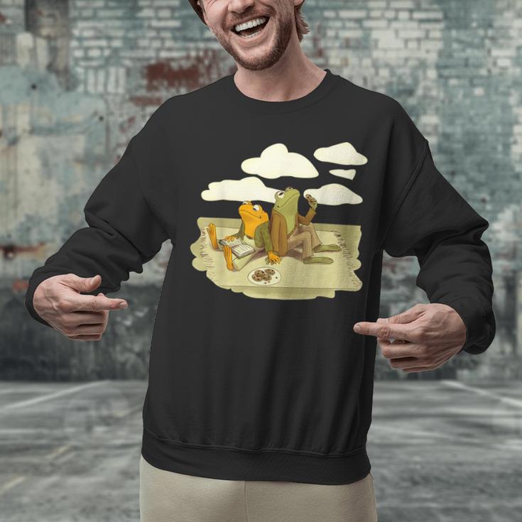 Book Frog Toad Vintage Book Frog Book Frog Reading Book Unisex Sweatshirt