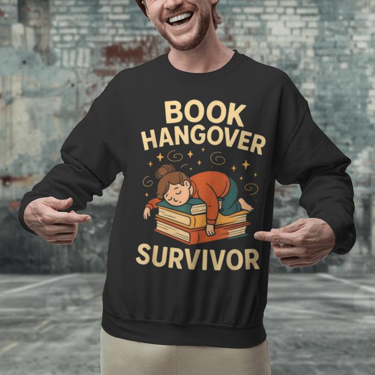 Book Hangover Survivor Reading Humor Librarian Bibliophiles Unisex Sweatshirt