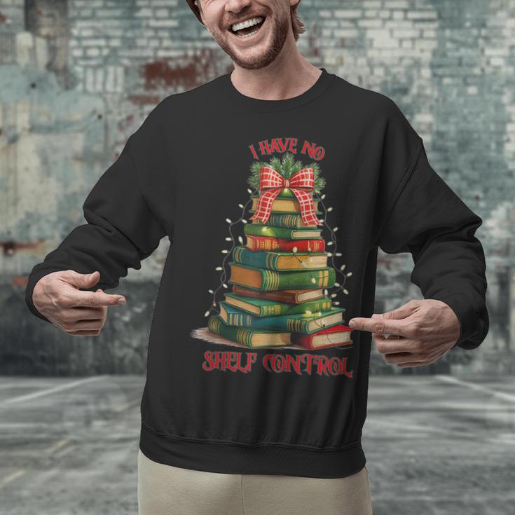 Book Lover Christmas Tree I Have No Shelf Control Unisex Sweatshirt