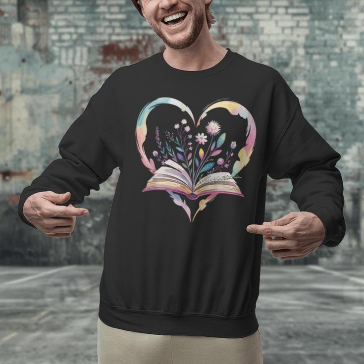 Book Lover Heart Shaped Reading Art Bookworm Unisex Sweatshirt Book Lover Heart Shaped Reading Art Bookworm Unisex Sweatshirt