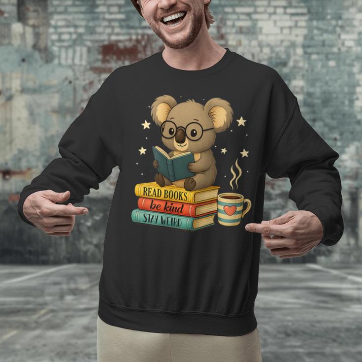 Book Lover Koala Reading Bookish Library Read Books Be Kind Unisex Sweatshirt