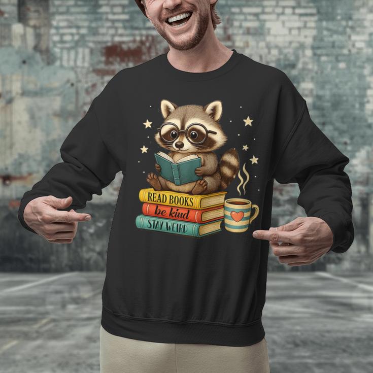 Book Lover Racoon Reading Bookish Library Read Books Be Kind Unisex Sweatshirt Book Lover Racoon Reading Bookish Library Read Books Be Kind Unisex Sweatshirt