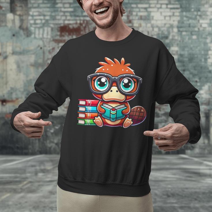 Book Lover Reading Platypus Unisex Sweatshirt