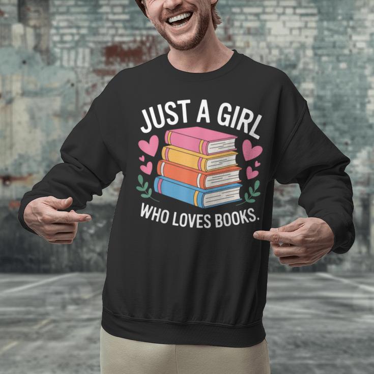 Book Nerd Just A Girl Who Loves Books Literary Enthusiast Unisex Sweatshirt Book Nerd Just A Girl Who Loves Books Literary Enthusiast Unisex Sweatshirt
