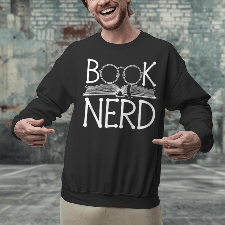 Book Nerd Retro Style Readers Librarians Authors Bookworms Unisex Sweatshirt