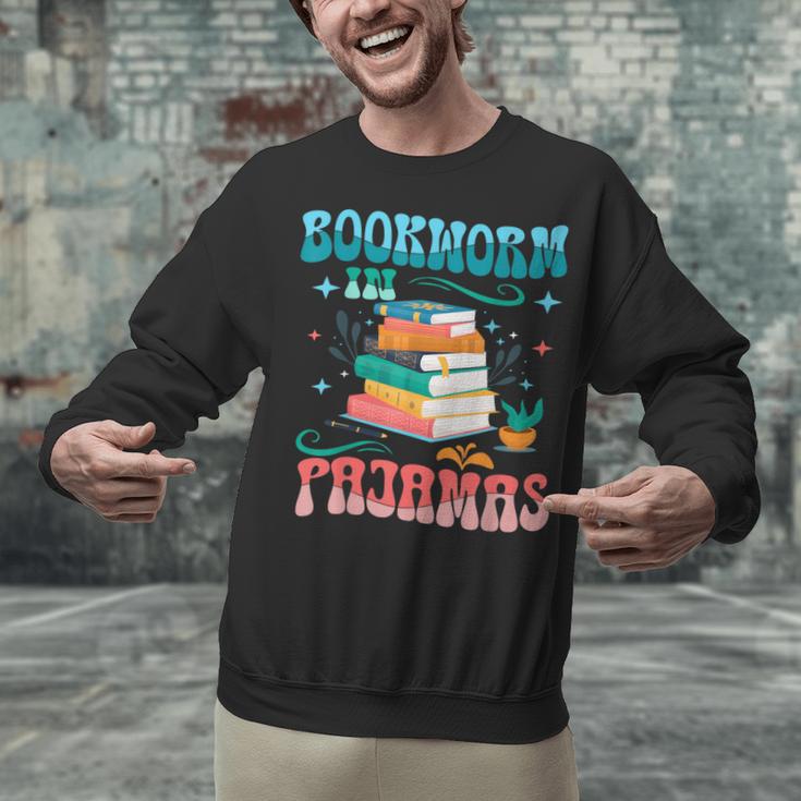 Book Reader Librarian Bookworm In Pajamas Book And Pajama Unisex Sweatshirt Book Reader Librarian Bookworm In Pajamas Book And Pajama Unisex Sweatshirt