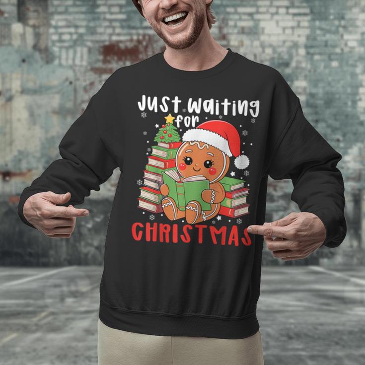 Book Reading Just Waiting For Christmas Gingerbread Unisex Sweatshirt Book Reading Just Waiting For Christmas Gingerbread Unisex Sweatshirt