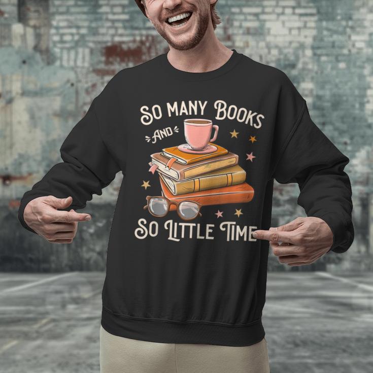 Book Reading Kafee Librarian Vele Books And Little Time Unisex Sweatshirt