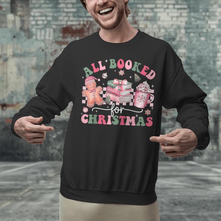 All Booked For Christmas Book Coffee Latte Gingerbread Unisex Sweatshirt All Booked For Christmas Book Coffee Latte Gingerbread Unisex Sweatshirt