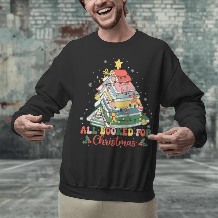 All Booked For Christmas Book Lovers Xmas Tree Lights Unisex Sweatshirt All Booked For Christmas Book Lovers Xmas Tree Lights Unisex Sweatshirt