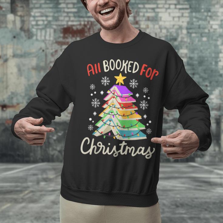 All Booked For Christmas Book Lovers Xmas Tree Women Unisex Sweatshirt