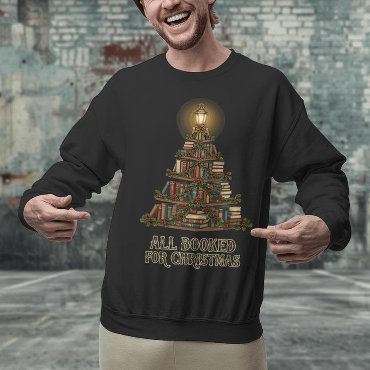 All Booked For Christmas Book Tree Book Lover Teacher Unisex Sweatshirt