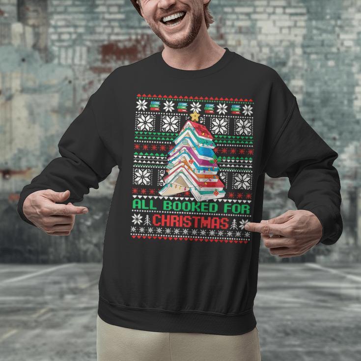 All Booked For Christmas Tree Book Ugly Christmas Sweatshirt Unisex Sweatshirt All Booked For Christmas Tree Book Ugly Christmas Sweatshirt Unisex Sweatshirt