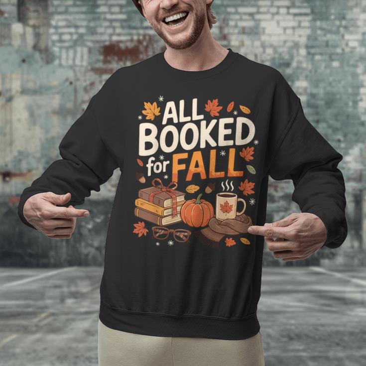 All Booked For Fall Pumpkin Books Thanksgiving Autumn Leaves Unisex Sweatshirt All Booked For Fall Pumpkin Books Thanksgiving Autumn Leaves Unisex Sweatshirt
