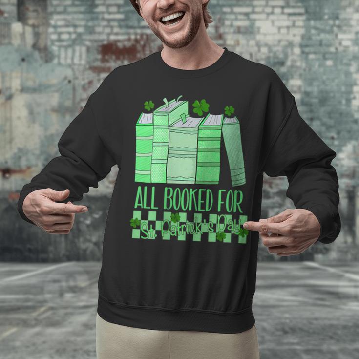 All Booked For St Patrick's Day Book Lover Lucky Shamrock Unisex Sweatshirt