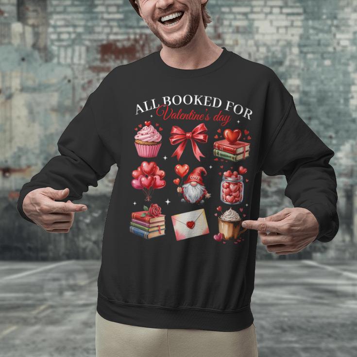 All Booked For Valentine Coquette Bow Girl Women Teacher Unisex Sweatshirt