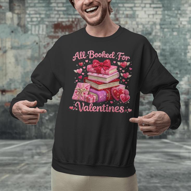All Booked Valentine's Girly Teacher Coquette Love Unisex Sweatshirt All Booked Valentine's Girly Teacher Coquette Love Unisex Sweatshirt