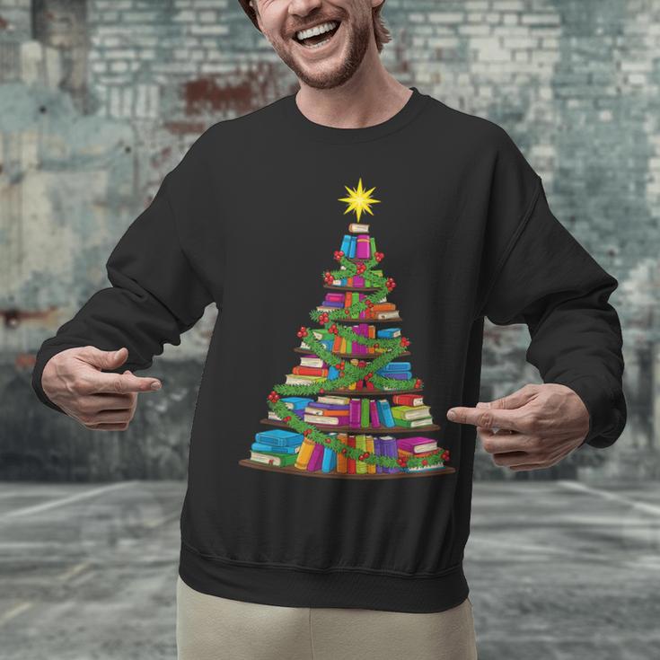 Bookmas Christmas Book Tree Book Lover English Teacher Unisex Sweatshirt