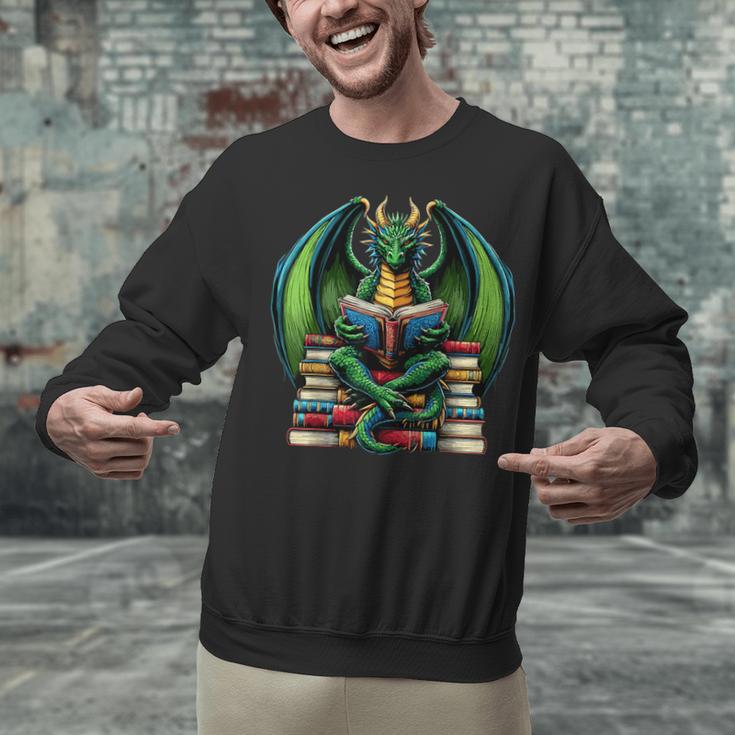 Books Dragon Reading Book Unisex Sweatshirt Books Dragon Reading Book Unisex Sweatshirt