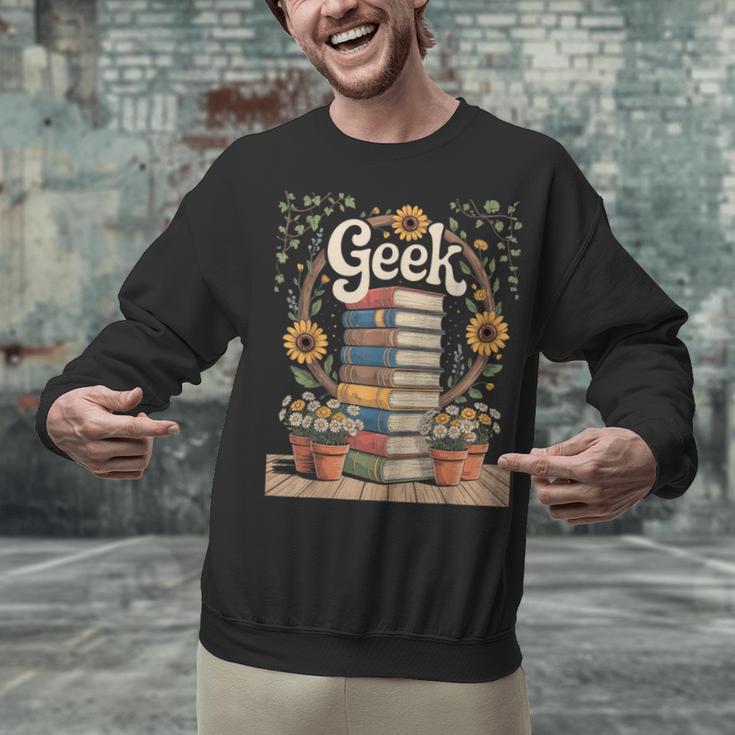 Books Geek Sunflower Floral Cute Vintage Books Reader Lover Unisex Sweatshirt Books Geek Sunflower Floral Cute Vintage Books Reader Lover Unisex Sweatshirt