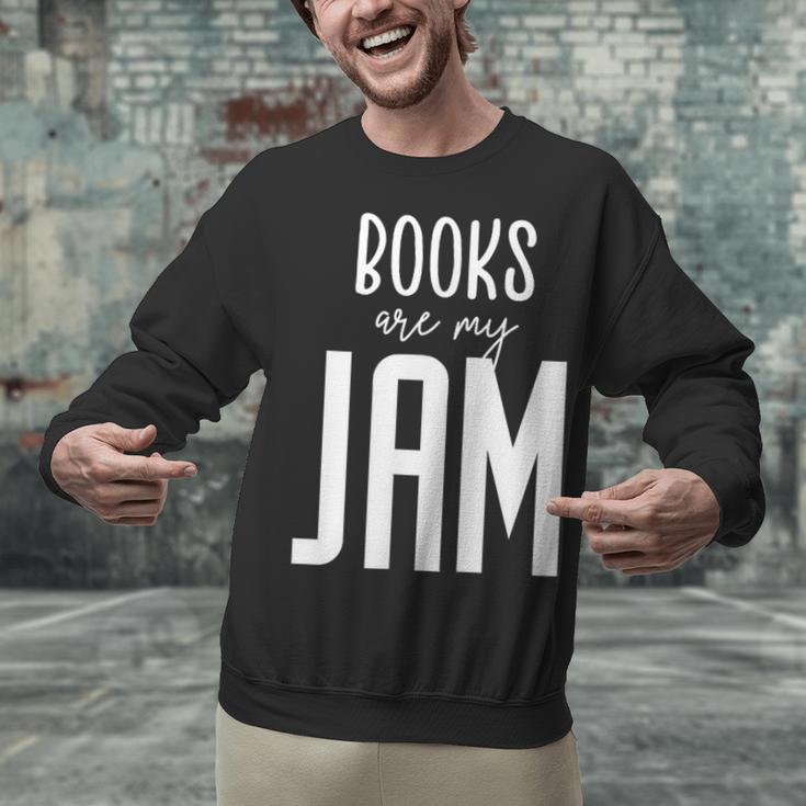 Books Are My Jam Graphic For Introverts Unisex Sweatshirt