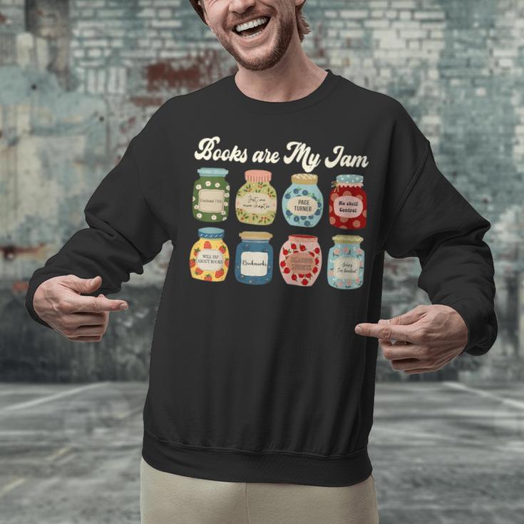 Books Are My Jam Shirt Book Lover Reader Reading Teacher Unisex Sweatshirt