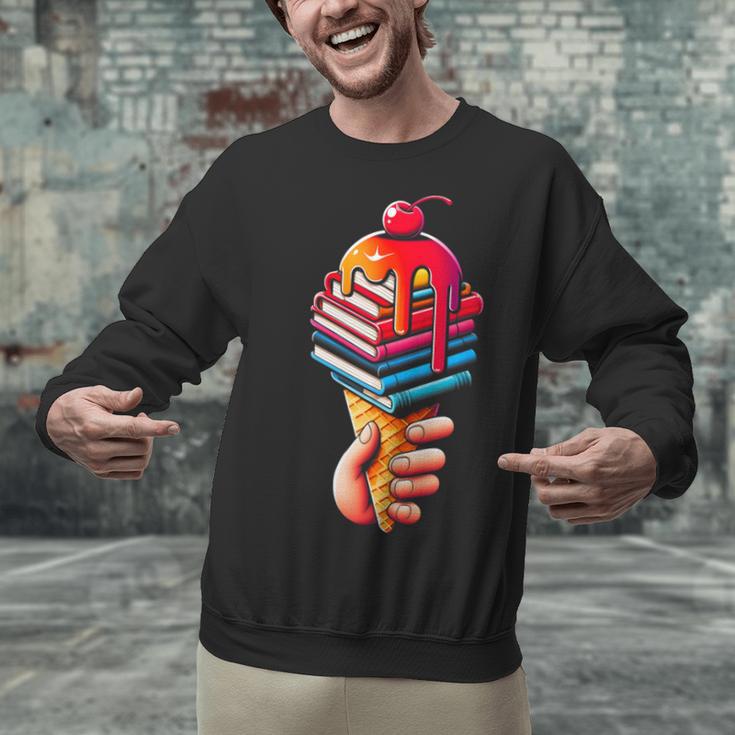 Books Reading Ice Cream Unisex Sweatshirt