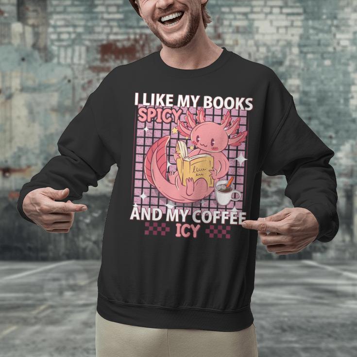I Like My Books Spicy And My Coffee Icy Librarian Unisex Sweatshirt