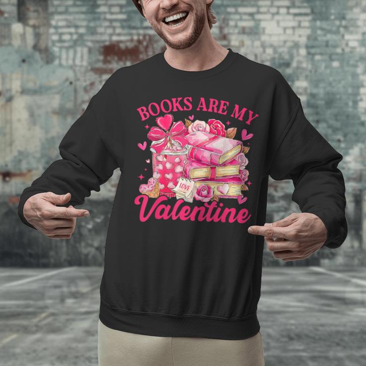 Books Are My Valentine Book Lover Heart Matching Party Unisex Sweatshirt
