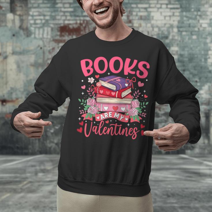 Books Are My Valentine Coquette Bow Book Flower Girl Women Unisex Sweatshirt Books Are My Valentine Coquette Bow Book Flower Girl Women Unisex Sweatshirt