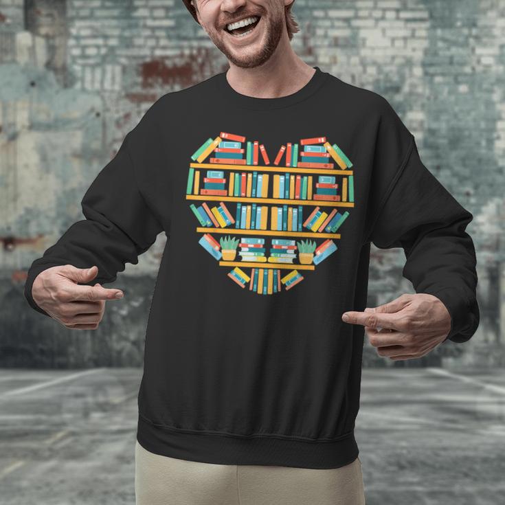 Bookshelf Heart Unisex Sweatshirt