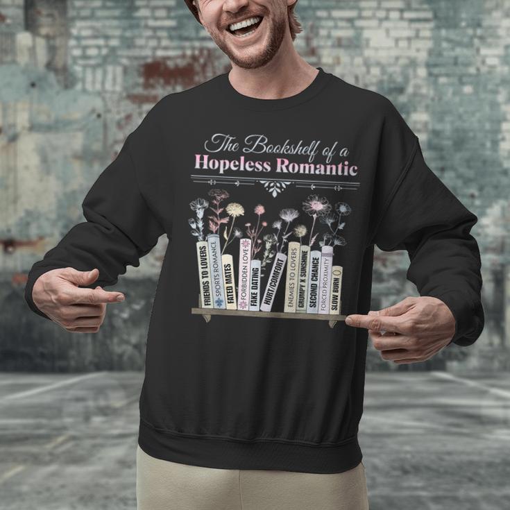 The Bookshelf Of a Hopeless Romantic Rom-Com Reading Bookish Unisex Sweatshirt