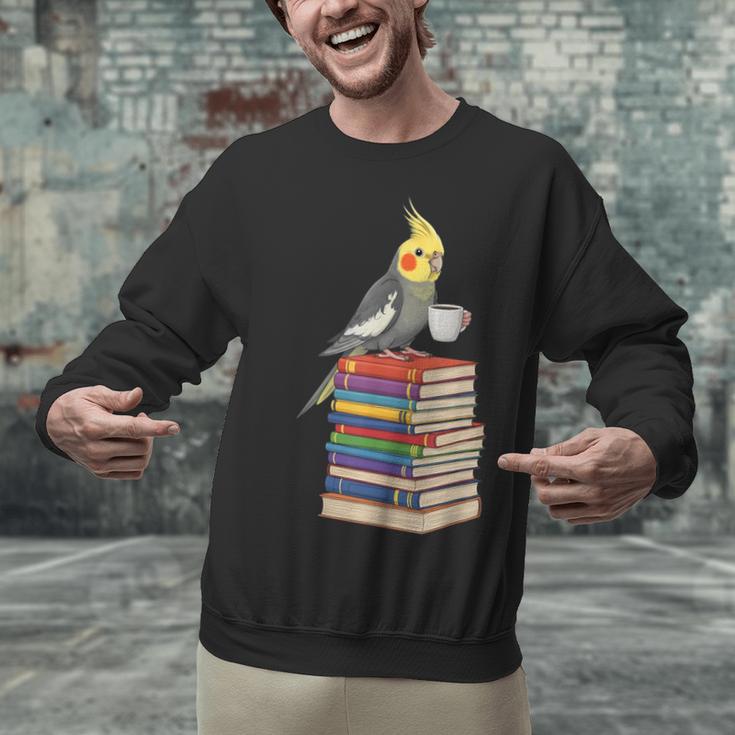 Bookworm Cockatiel Bird Reading Books Drinking Coffee Lover Unisex Sweatshirt Bookworm Cockatiel Bird Reading Books Drinking Coffee Lover Unisex Sweatshirt