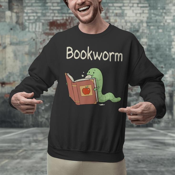 Bookworm Worm Reading Book Lover Read Books Librarian Unisex Sweatshirt